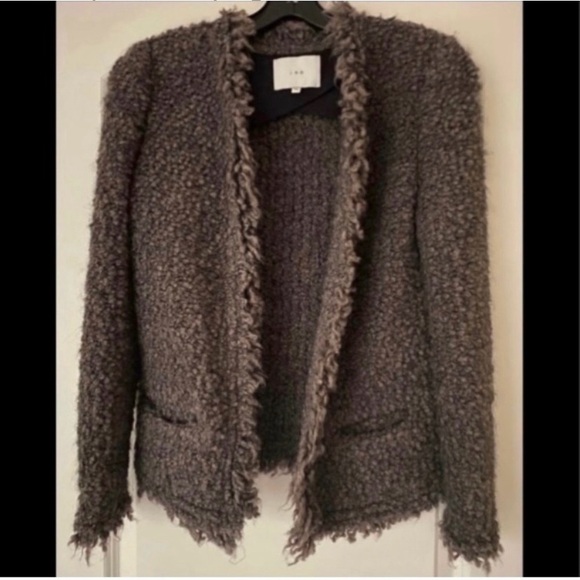 IRO Coffey Dusty Brown Boucle Jacket - Picture 1 of 9